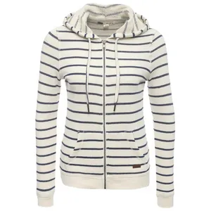 سویشرت زنانه راکسی مدل Signature Stripe Zip Hoodie