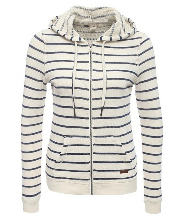 سویشرت زنانه راکسی مدل Signature Stripe Zip Hoodie