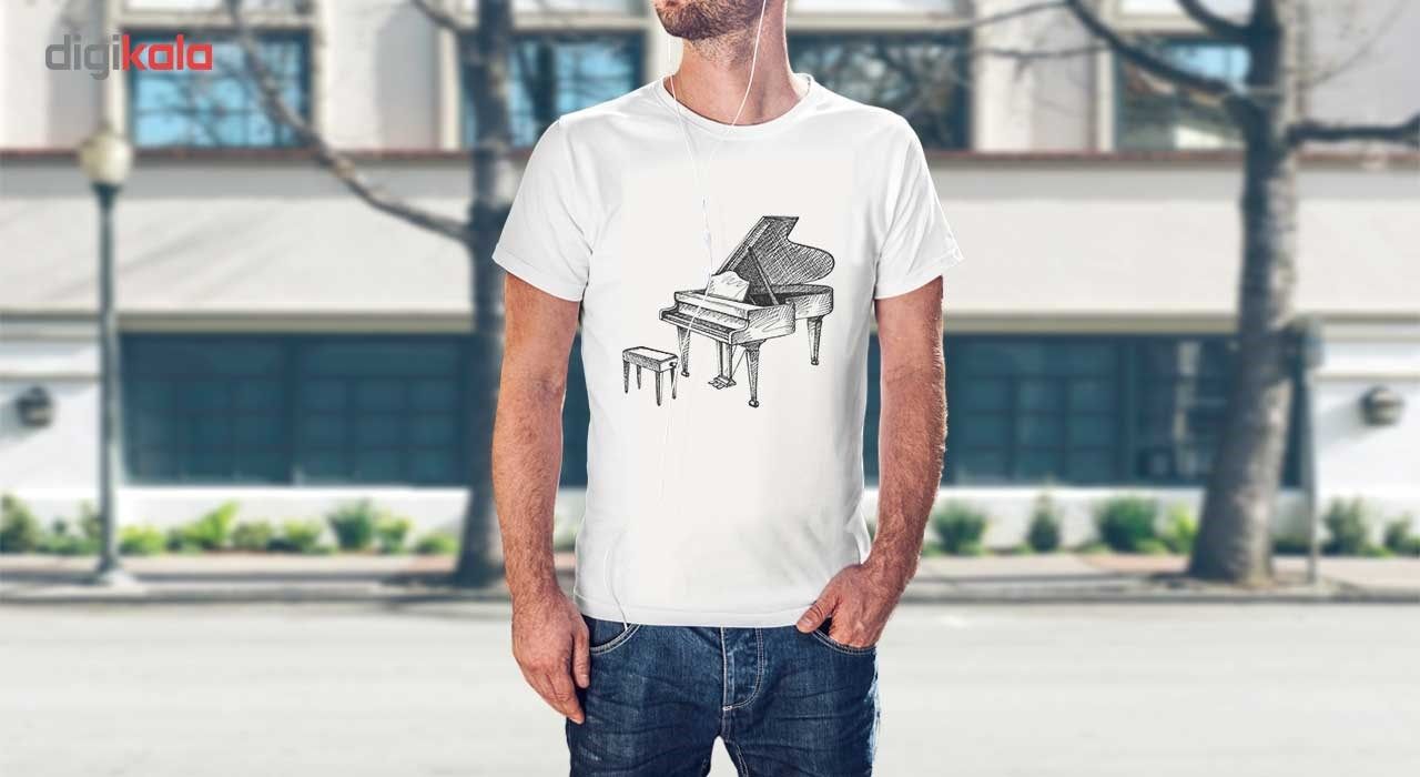 تیشرت مردانه الینور طرح پیانو مدل ELTS20