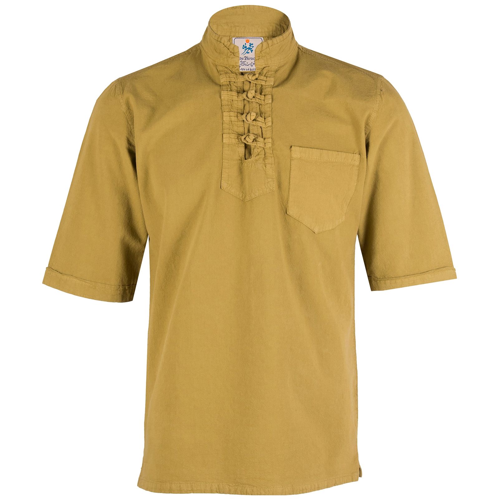 پیراهن مردانه چترفیروزه مدل چهارگره آستین کوتاه کد 8 -  - 1
