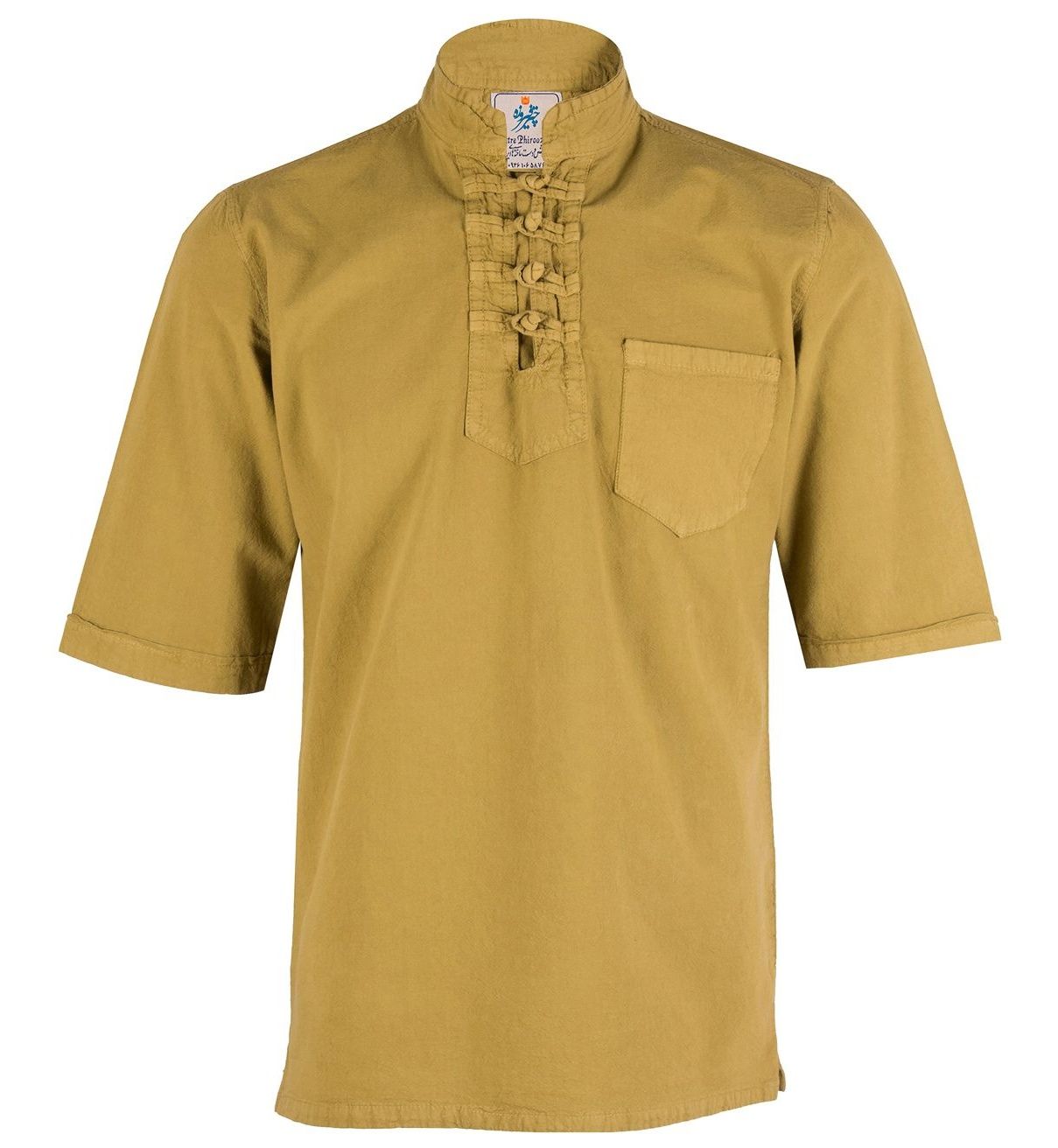 پیراهن مردانه چترفیروزه مدل چهارگره آستین کوتاه کد 8