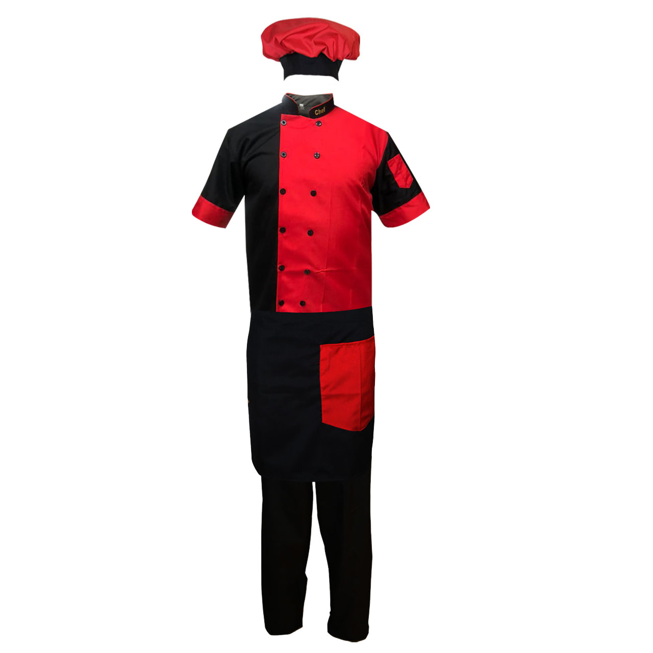 لباس کار مدل Set CHEF2-1 رنگ قرمز