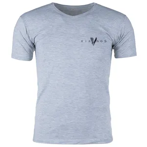 تی شرت ملانژ  مردانه گالری واو طرح Vikings کد CT80217z