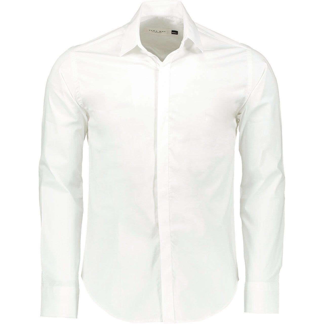 پیراهن آستین بلند سفید مردانه پبونی مدل BW