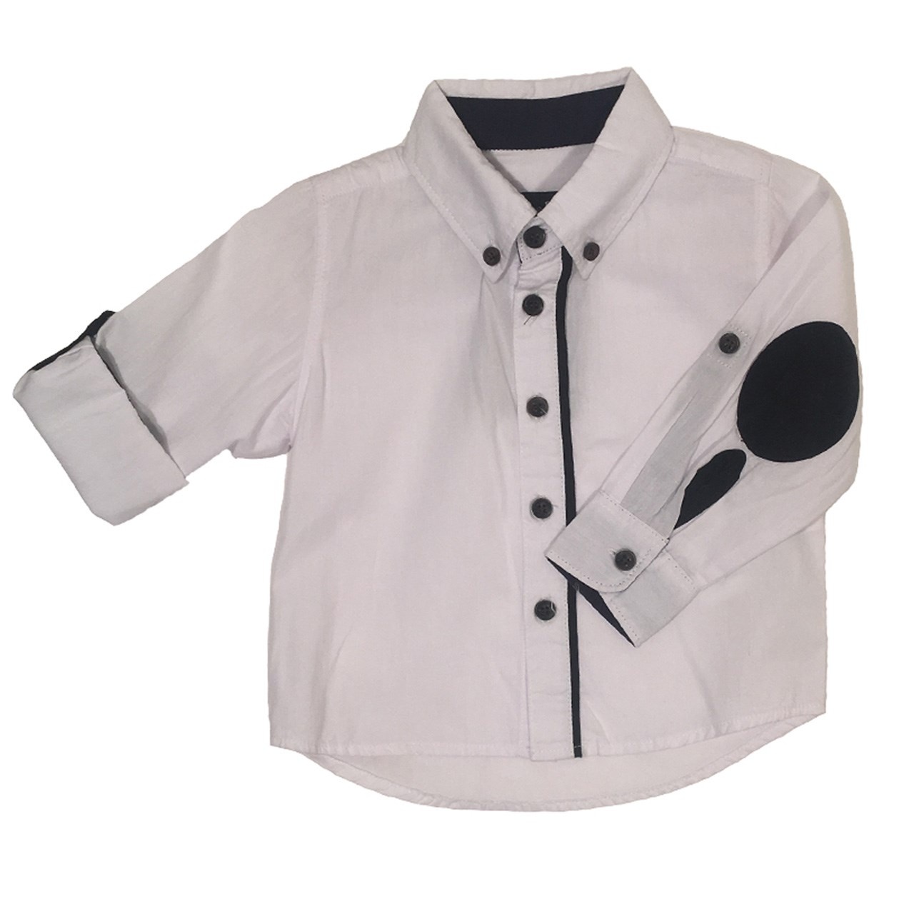 پیراهن پسرانه سفید ماسیمو مدل 027