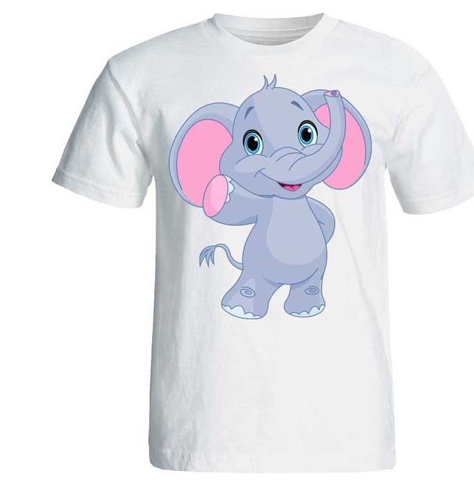 تی شرت پارس طرح کارتونی فیل کد3570