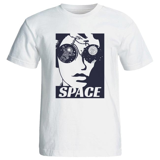 تی شرت نه طرح دختر فضا space کد 3574