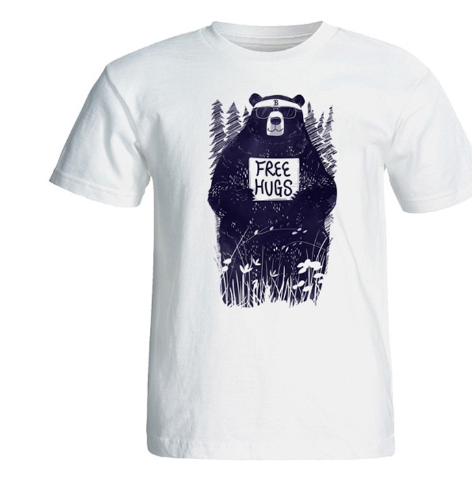 تی شرت طرح فانتزی خرس جنگل کد 3024