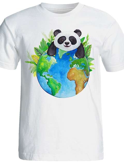 تی شرت آستین کوتاه شین دیزاین طرح پاندا کد 4451