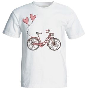 تی شرت آستین کوتاه زنانه شین دیزاین طرح دوچرخه کد 4457