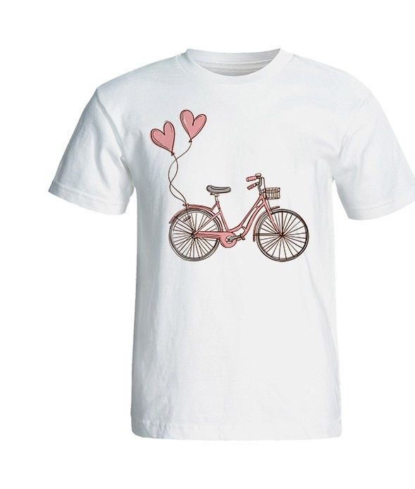تی شرت آستین کوتاه زنانه شین دیزاین طرح دوچرخه کد 4457 -  - 2