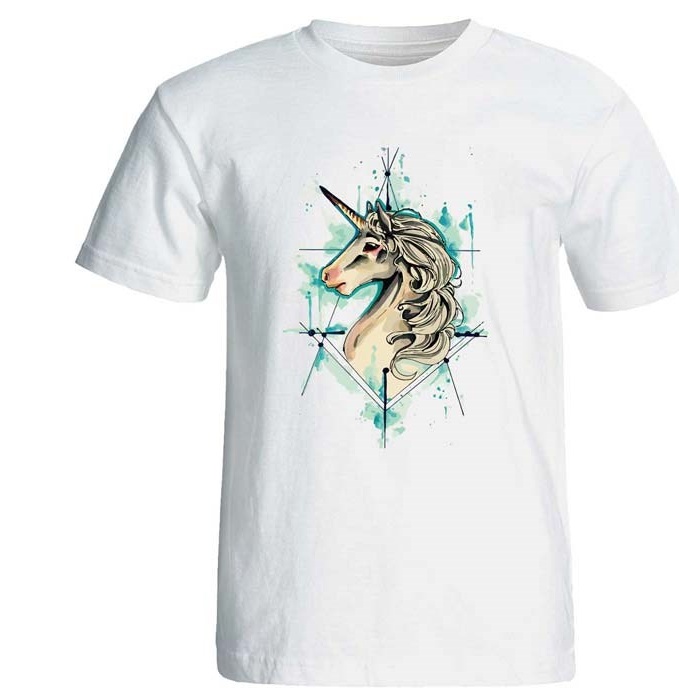 تی شرت زنانه پارس طرح کارتونی اسب تک شاخ کد 3737