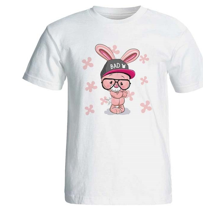 تی شرت زنانه پارس طرح کارتونی خرگوش ناز کد 3736