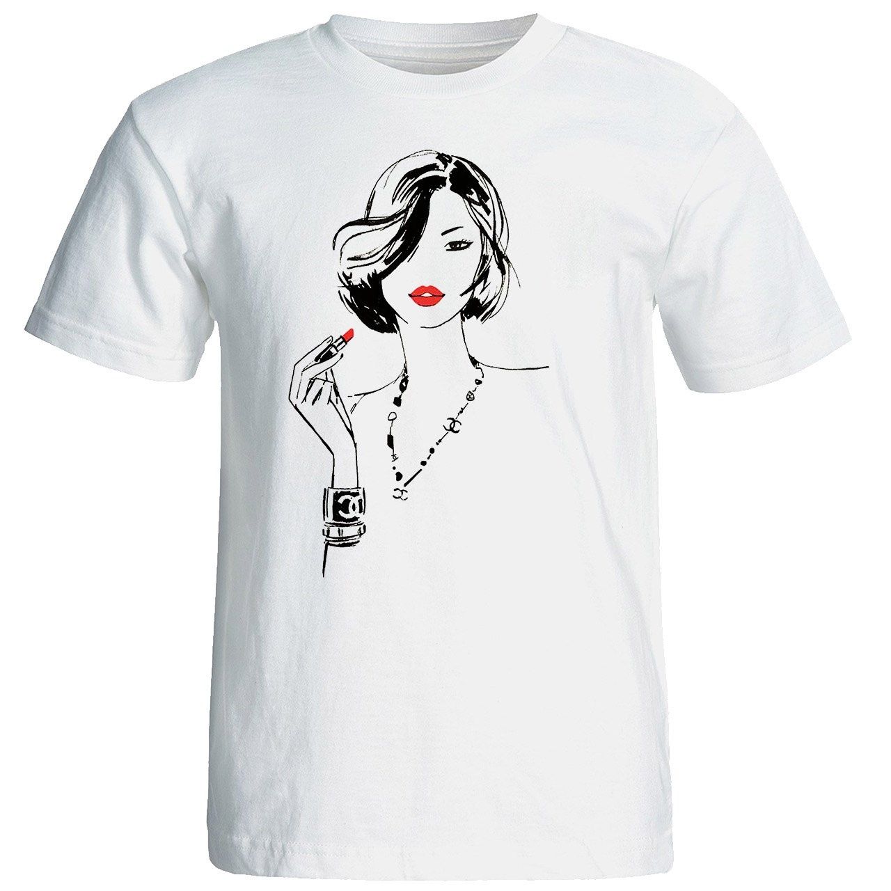 تی شرت آستین کوتاه زنانه شین دیزاین طرح فانتزی کد 4524 -  - 1