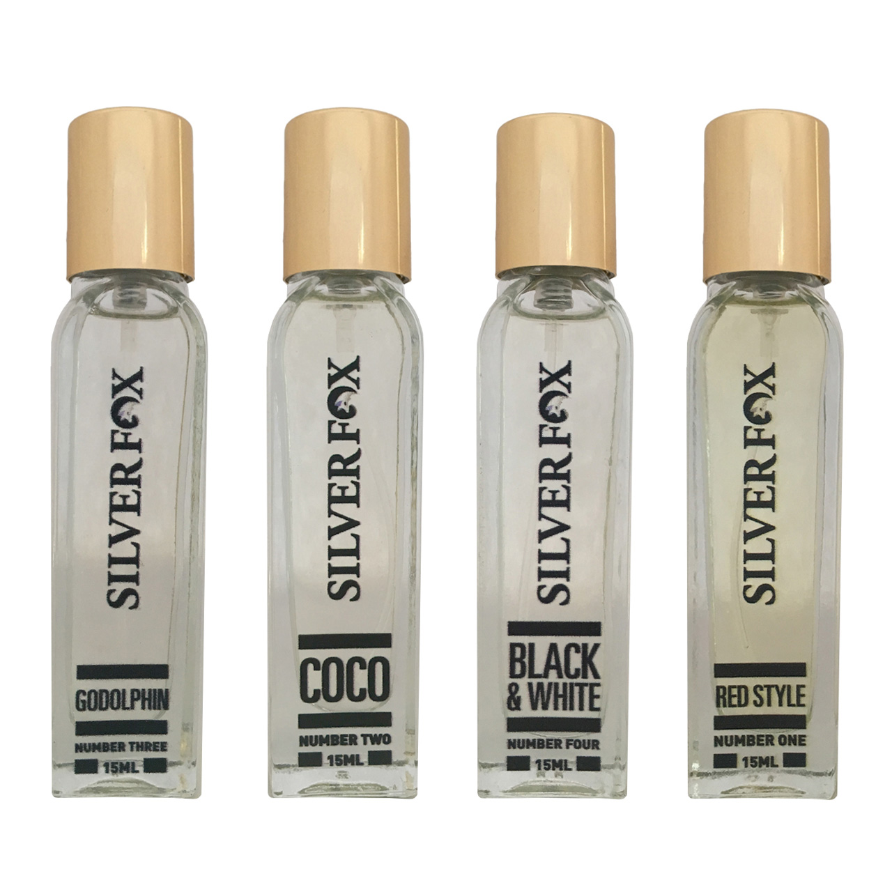 عطر جیبی زنانه سیلورفاکس کد 02 حجم 15 میلی لیتر مجموعه 4 عددی