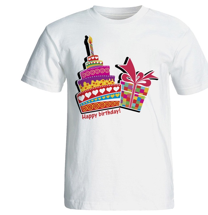 تی شرت زنانه طرح کیک تولد کد 7060