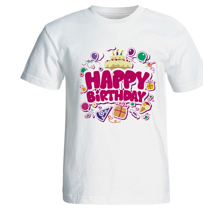 تی شرت زنانه طرح کیک تولد کد 7091