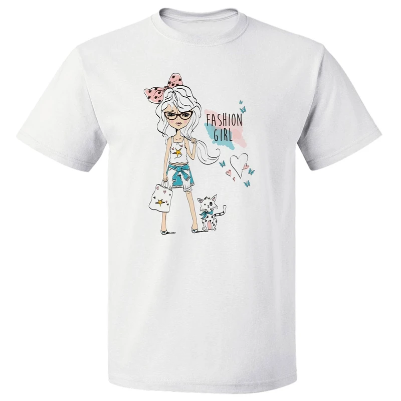 تی شرت پارس طرح کارتونی دختر کد 7106