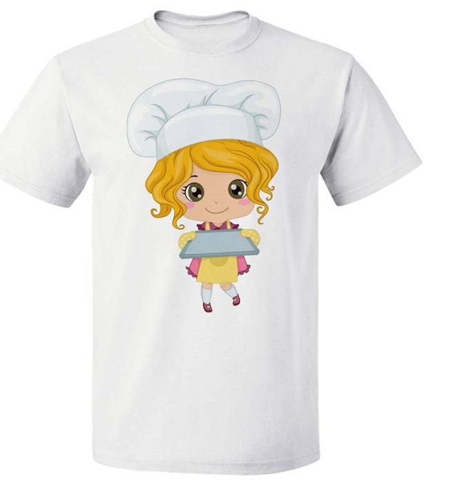 تی شرت  پارس طرح کارتونی دختر آشپز کد 7113