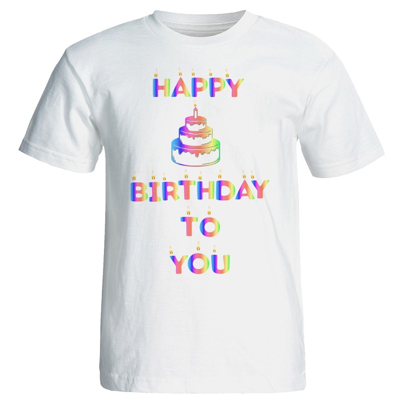 تی شرت زنانه طرح کیک تولد کد 7083