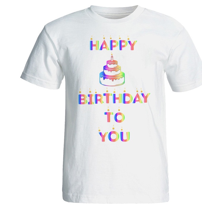 تی شرت زنانه طرح کیک تولد کد 7083