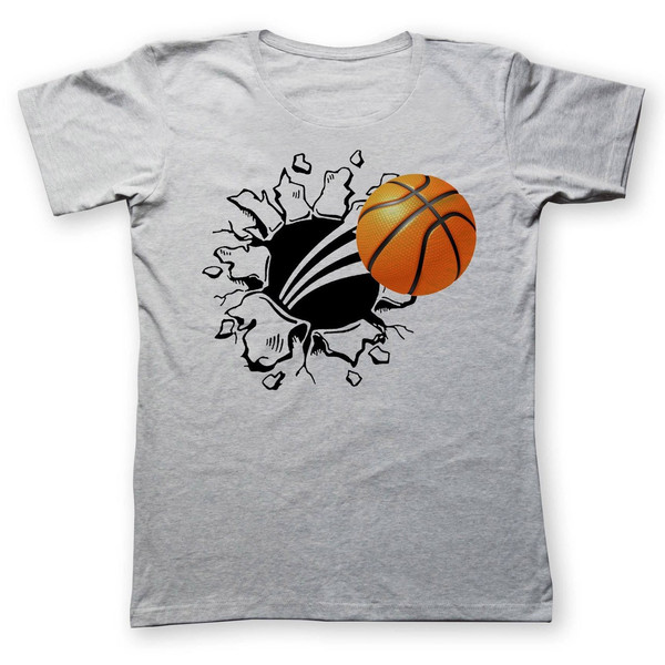 تی شرت مردانه  به رسم طرح توپ بسکتبال کد 225