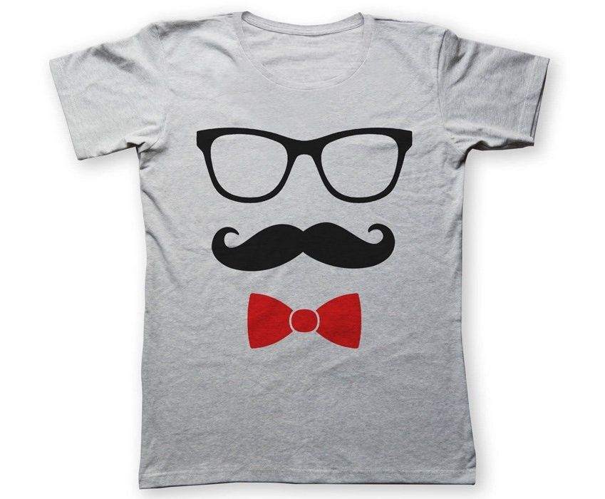 تی شرت به رسم طرح عینک سیبیل کد 237