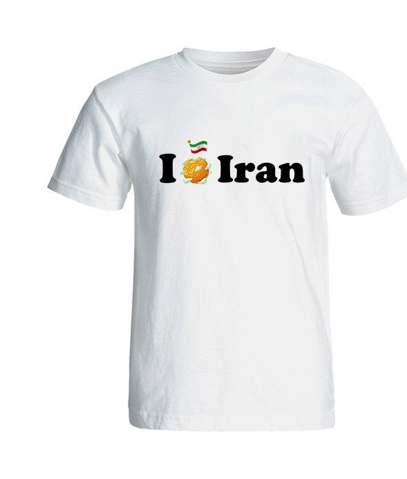 تی شرت آستین کوتاه مردانه شین دیزاین طرح تیم ملی ای لاو ایران کد 4583 -  - 2