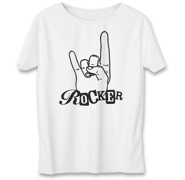 تی شرت به رسم طرح راکر کد 306