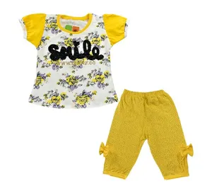 ست لباس دخترانه نیروان طرح لبخند-01