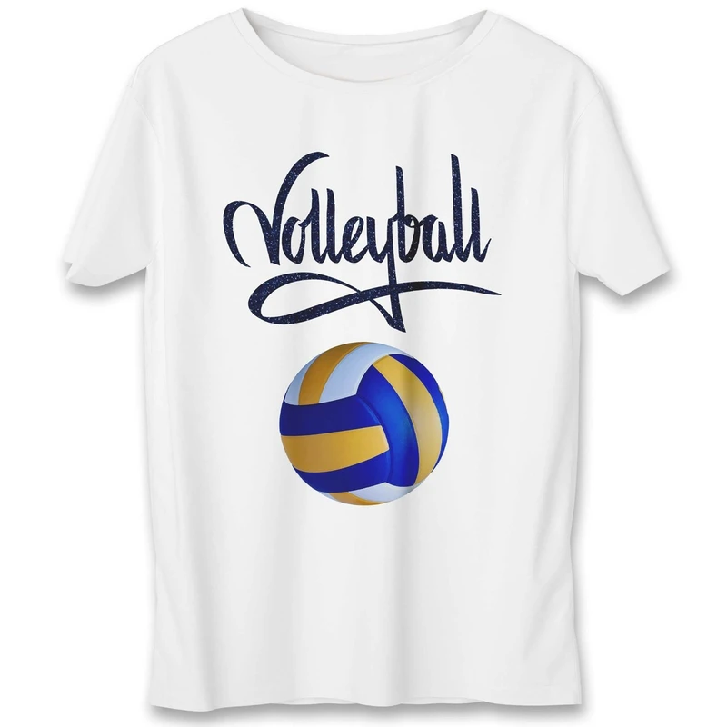 تی شرت مردانه به رسم طرح توپ والیبال کد 342