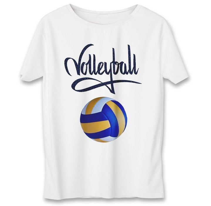تی شرت یورپرینت به رسم طرح توپ والیبال کد 342
