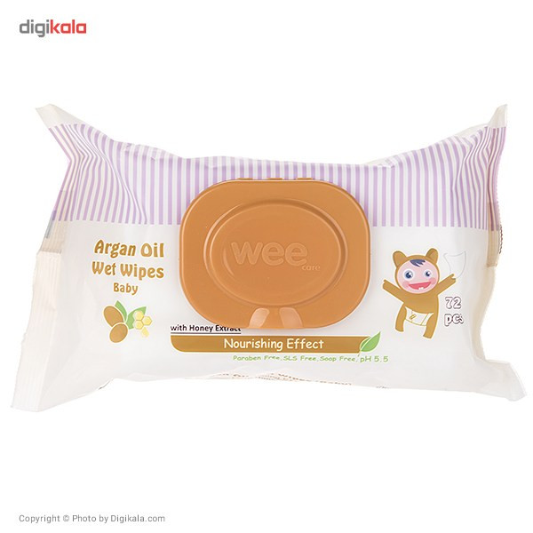 دستمال مرطوب وی مخصوص کودک مدل Argan Oil بسته 72 عددی