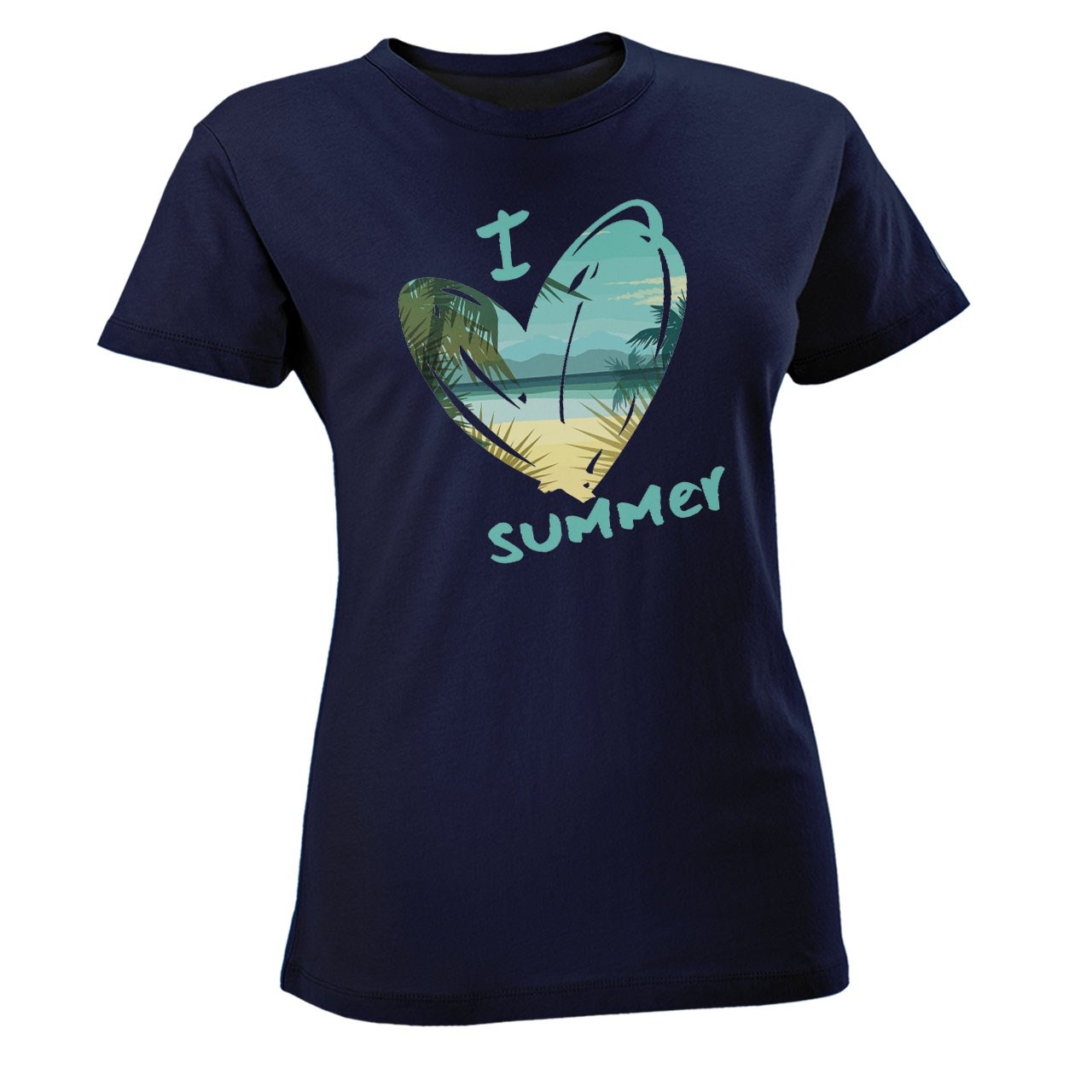 تی شرت نه مسترمانی مدل i love summer   کد 60
