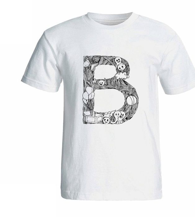 تی شرت آستین کوتاه زنانه شین دیزاین طرح حروف اول اسم B کد 4497 -  - 2