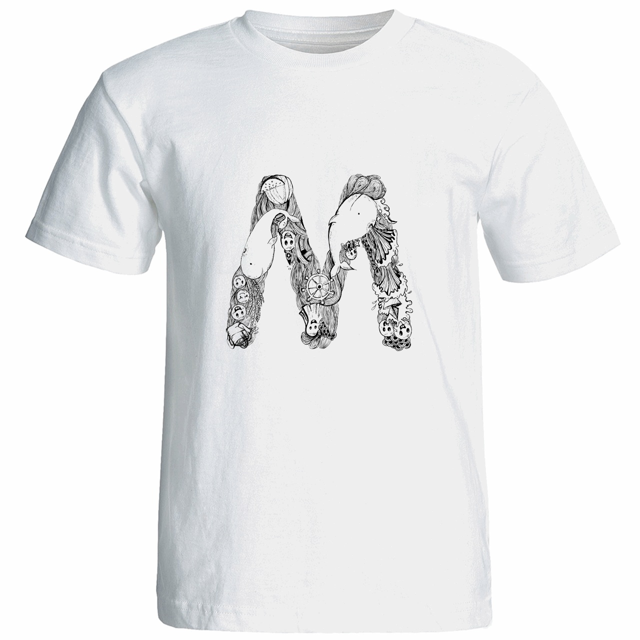 نقد و بررسی تی شرت آستین کوتاه زنانه شین دیزاین طرح حروف اول اسم M کد 4551 توسط خریداران
