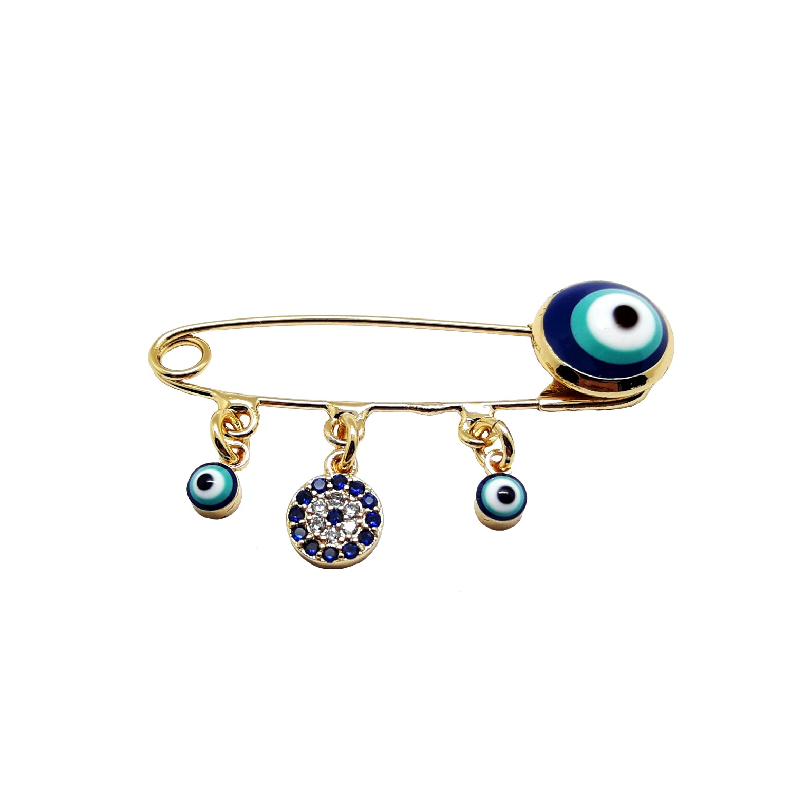 سنجاق سینه  زنانه وای اس ایکس طرح چشم نظر کد ROZ1