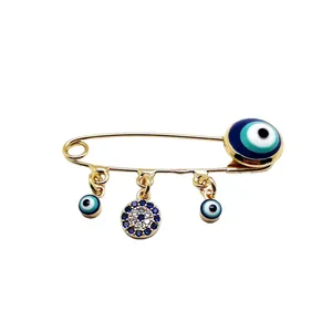 سنجاق سینه  زنانه وای اس ایکس طرح چشم نظر کد ROZ1