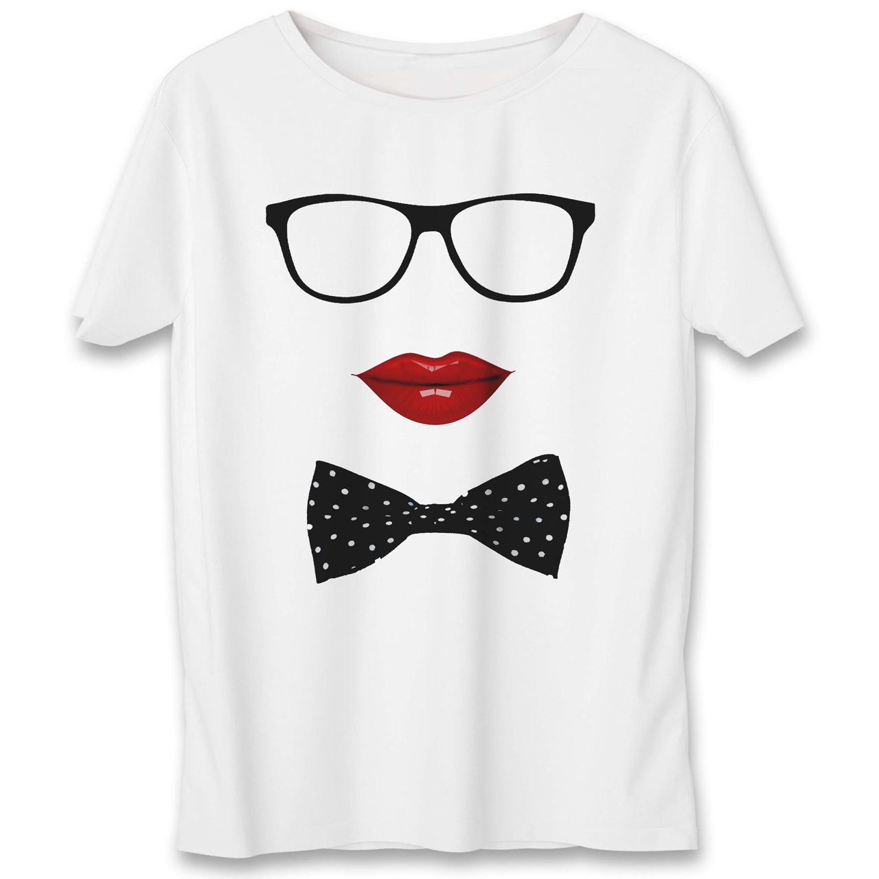 تی شرت به رسم طرح عینک پاپیون کد 560