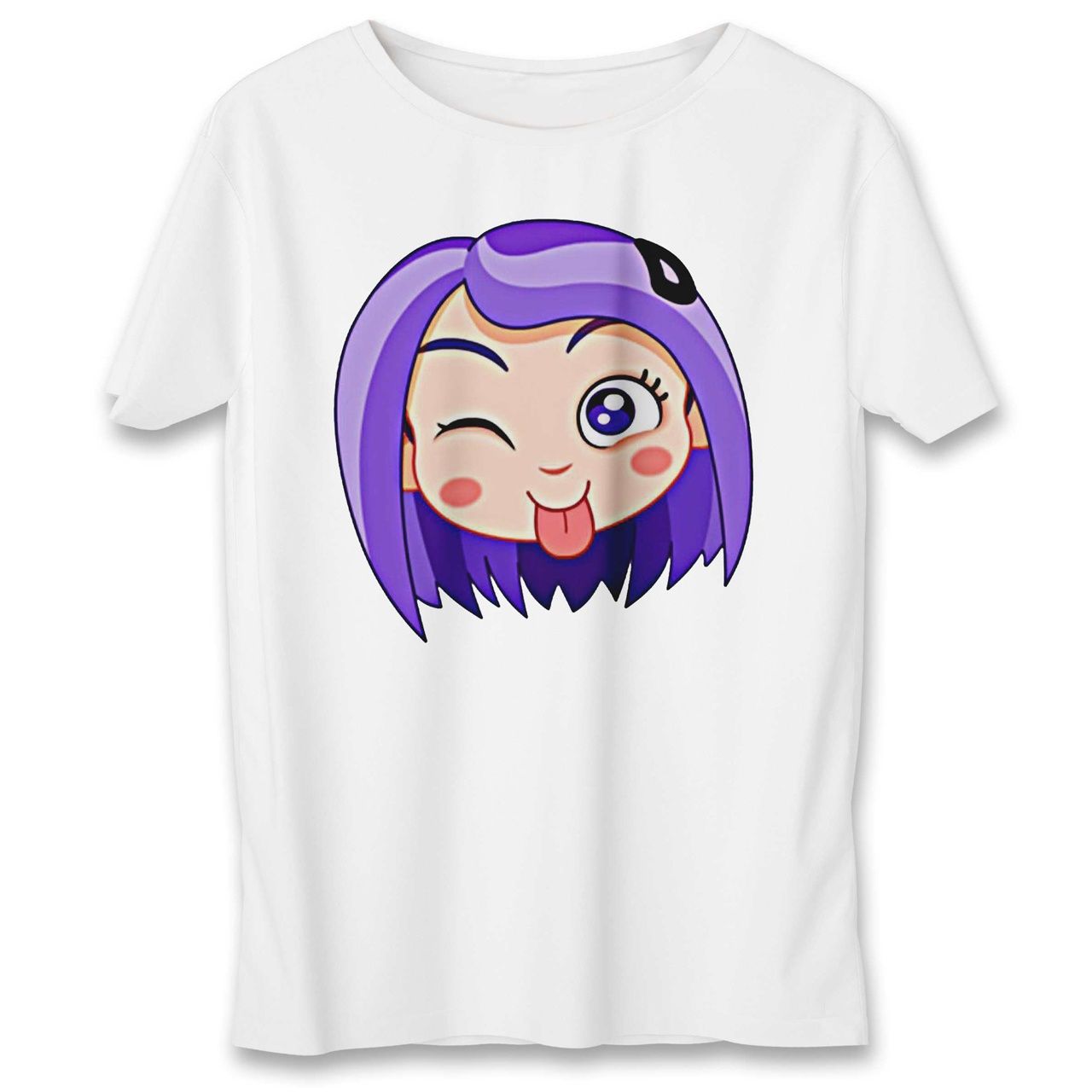 تی شرت به رسم طرح استیکر دختر کد 557 -  - 1