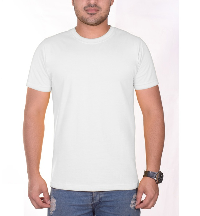 تی شرت مردانه سیمپل  مدل sw3-White