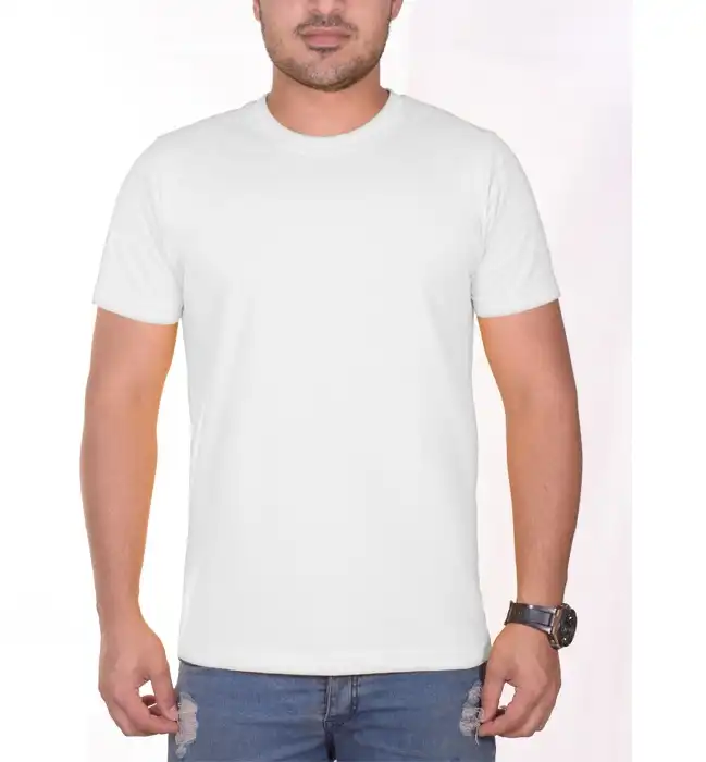 تی شرت مردانه سیمپل مدل sw3-White