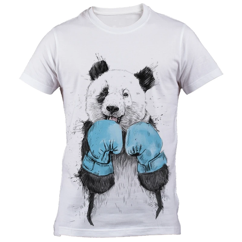 تیشرت استین کوتاه گروه رویال طرح پاندا مدل B 5014 