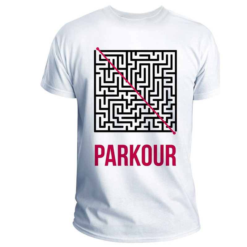 تی شرت انارچاپ طرح پارکور مدل T02006