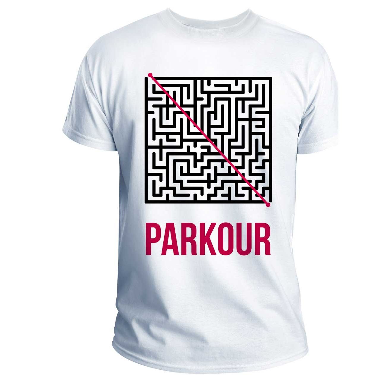 تی شرت انارچاپ طرح پارکور مدل T02006 -  - 1