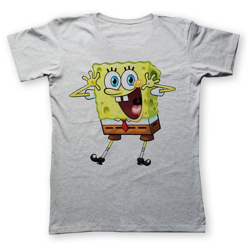 تی شرت زنانه به رسم طرح باب اسفنجی کد 445