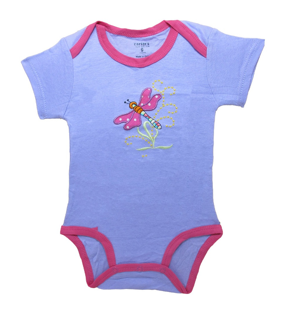 لباس بادی دخترانه کارترز مدل Pink butterfly