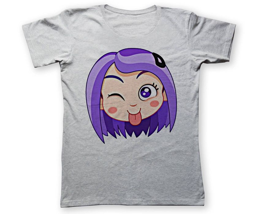 تی شرت به رسم طرح استیکر دختر کد 457 -  - 2