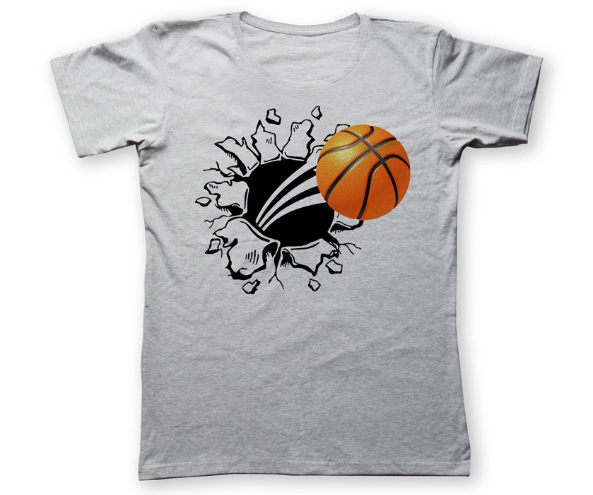 تی شرت زنانه به رسم طرح توپ بسکتبال کد 425