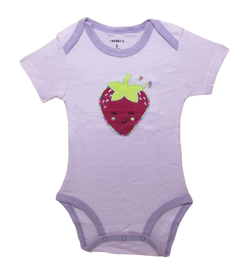 لباس زیر دکمه دار آستین کوتاه دخترانه کارترزمدل Strawberry